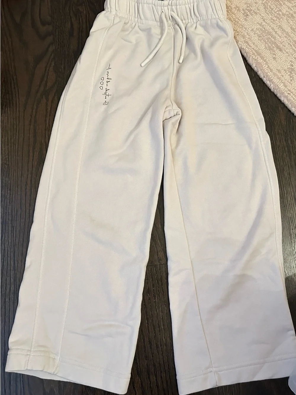 Zara Cream Hooded Cropped Sweatshirt and sweatpant.